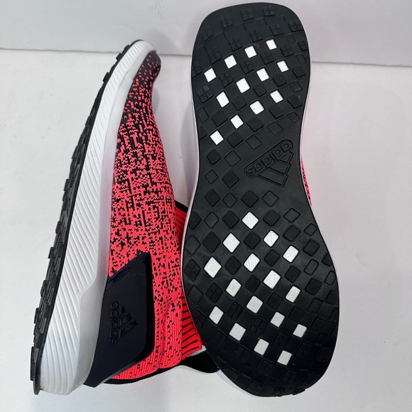 Adidas Neon Orange and Black Knit Slip-Ons - Picture 5 of 7